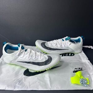 Nike Zoom Superfly Elite 2 Flyknit White Green Spikes FZ9662-100 Men’s Size 8